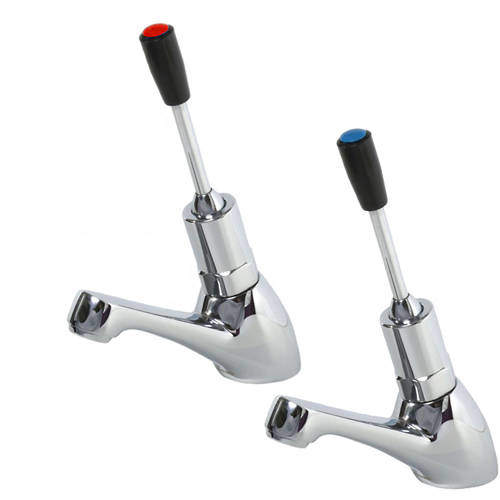 Acorn Thorn Toggle Lever Non Concussive Basin Tap (Pair, Chrome).