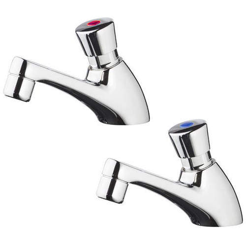 Acorn Thorn Non Concussive Basin Taps (Pair, Chrome).