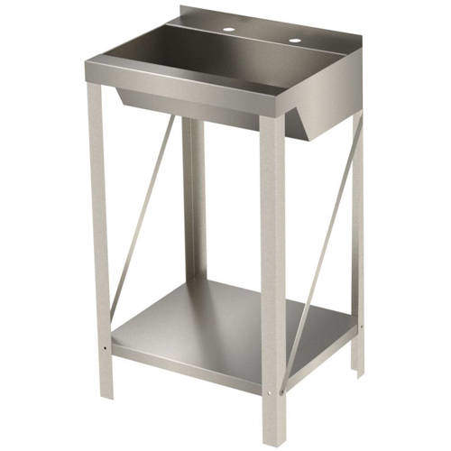 Acorn Thorn Freestanding Wash Basin With Trough Bowl (Stainless Steel).