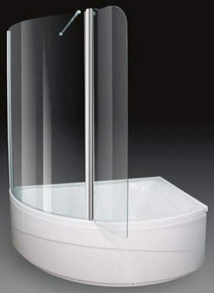 Corner Shower Bath With Screen. Right Hand. 1500x1000mm ...