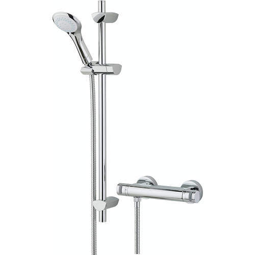 Bristan Artisan Exposed Bar Shower Valve & Slide Rail Kit (Chrome).