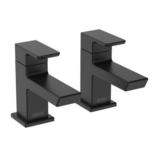 Bristan Cobalt Bath Taps (Pair, Black).