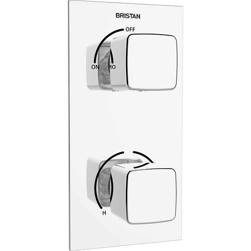 Bristan Cobalt Concealed Shower Valve (2 Outlets, Chrome).