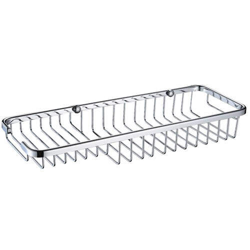 Bristan Accessories Medium Wall Fixed Wire Basket (Chrome).