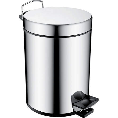 Bristan Accessories Small Pedal Waste Bin (5 Litres, Chrome).