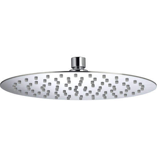 Bristan Accessories Round Fixed Shower Head (250mm, Stainless Steel).