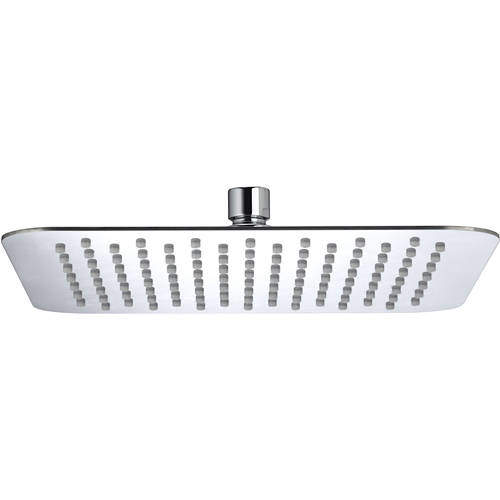 Bristan Accessories Square Fixed Shower Head (250x250mm, S Steel).