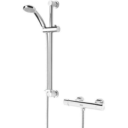 Bristan Frenzy Exposed Bar Shower Valve & Slide Rail Kit (Chrome).