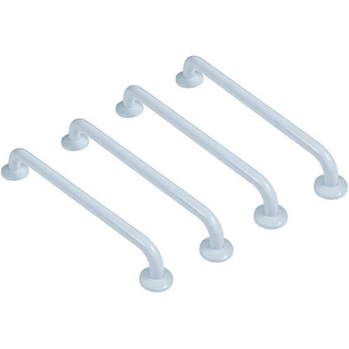 Bristan Commercial 4 X Long Grab Rail 600mm (White).