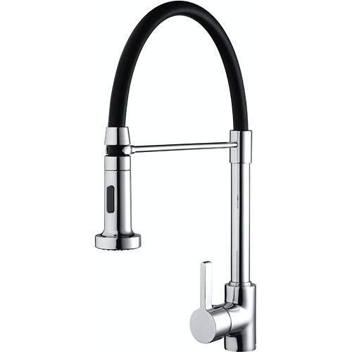 Bristan Kitchen Liquorice Pro Kitchen Tap With Pull Down Spray (Chrome).