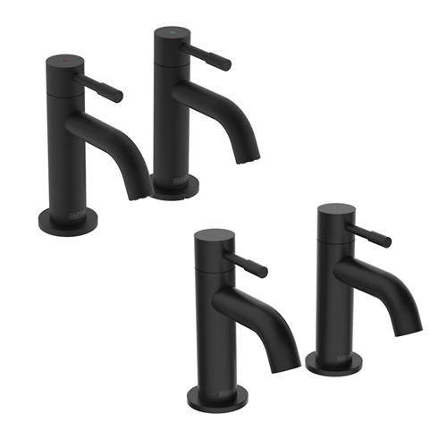 Bristan Mila Basin & Bath Taps Pack (Black, Pairs).