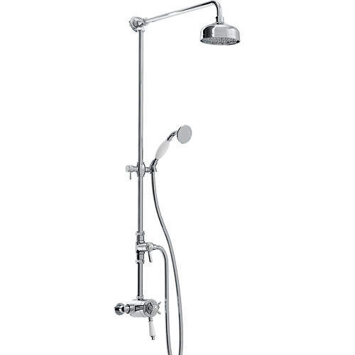 Bristan 1901 Thermostatic Rigid Riser Kit With 2 Heads (Chrome).