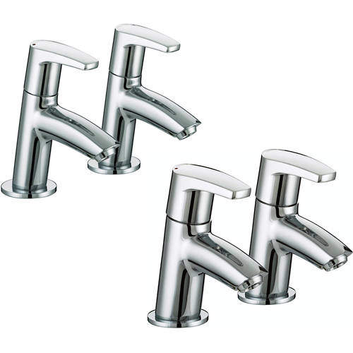 Bristan Orta Basin & Bath Tap Pack (Pairs, Chrome).