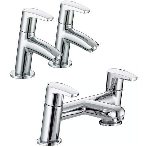 Bristan Orta Basin & Bath Filler Tap Pack (Chrome).