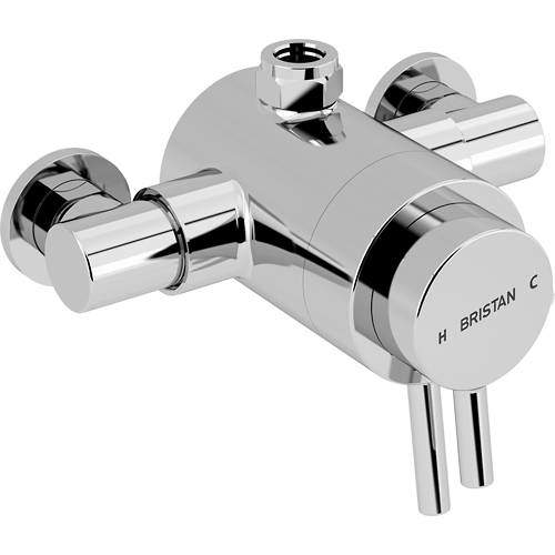 Bristan Prism Exposed Dual Control Shower Valve (1 Top Outlet, Chrome).