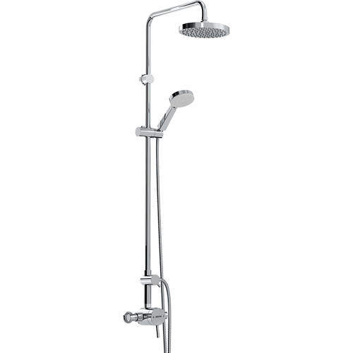 Bristan Prism Exposed Single Control Shower Valve With Rigid Riser (Chrome).