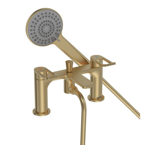 Bristan Saffron Bath Shower Mixer Tap With Kit (Brushed Brass).