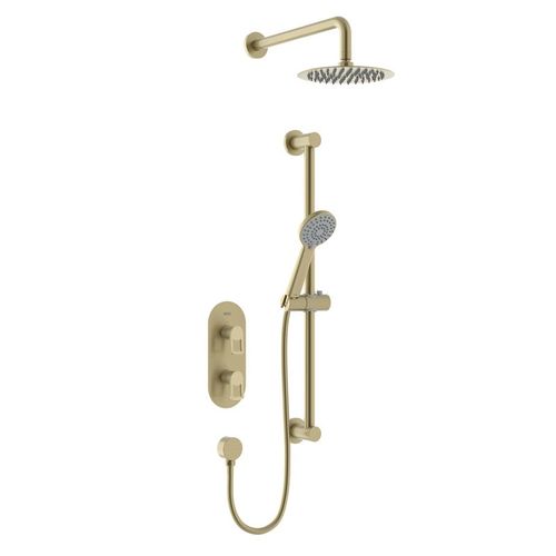 Bristan Saffron Thermostatic Shower Package (Brushed Brass).