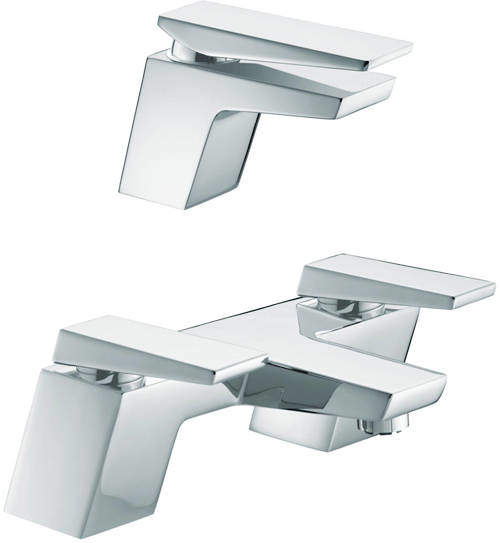 Bristan Sail Mono Basin & Bath Filler Tap Pack (Chrome).