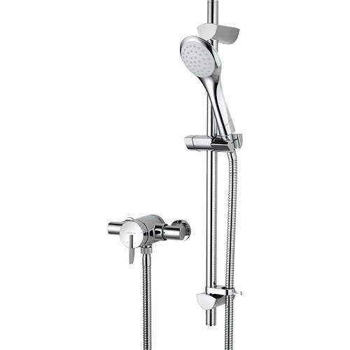 Bristan Sonique Exposed Shower Valve With Slide Rail Kit (Chrome).