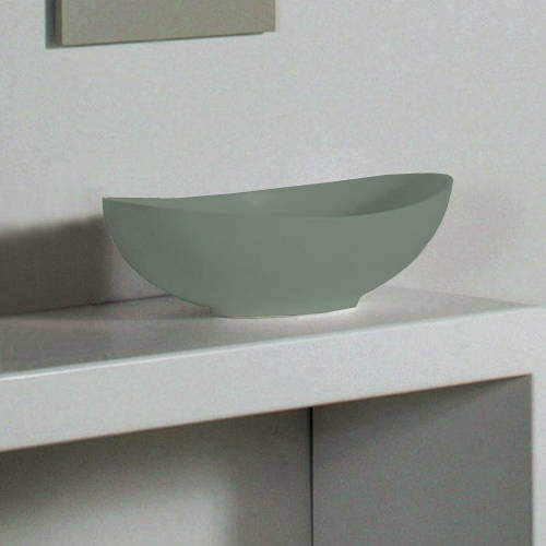 BC Designs Kurv ColourKast Basin 615mm (Khaki Green).