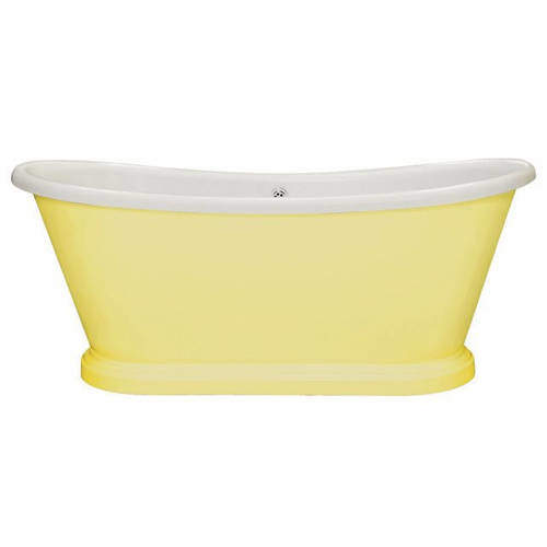 BC Designs Painted Acrylic Boat Bath 1580mm (White & Dayroom Yellow).