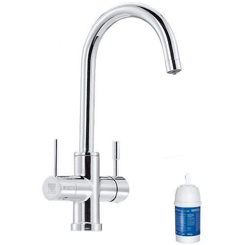 Talori 3 In 1 Filter Kitchen Tap With Led Lights Chrome Brita