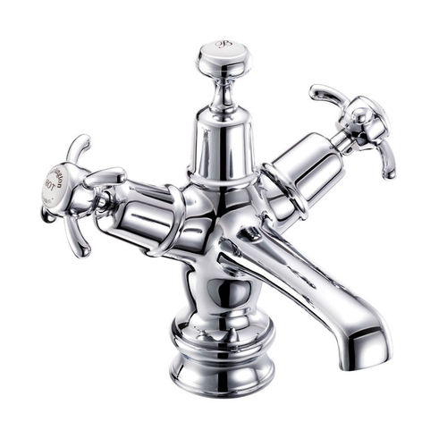Burlington Anglesey Basin Tap With Click Clack Waste (Chrome & White).
