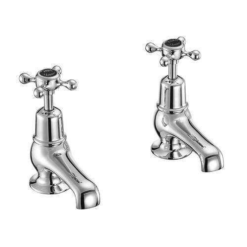 Burlington Claremont Basin Taps 3" (Chrome & Black).