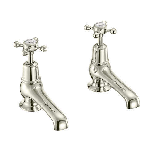 Burlington Claremont Basin Taps 5" (Nickel & White).