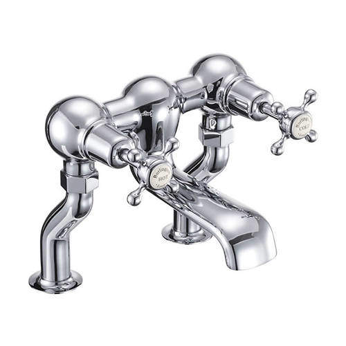 Burlington Claremont Bath Filler Tap (Chrome & Medici).