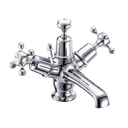 Burlington Claremont Basin Tap With Pop Up Waste (Chrome & Medici).