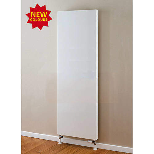 Colour Faraday Vertical Radiator 1800x600mm (P+, White, 7462 BTUs).