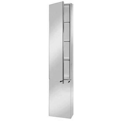 Nile Tall Boy Mirror Bathroom Cabinet 300x1500x120mm Croydex