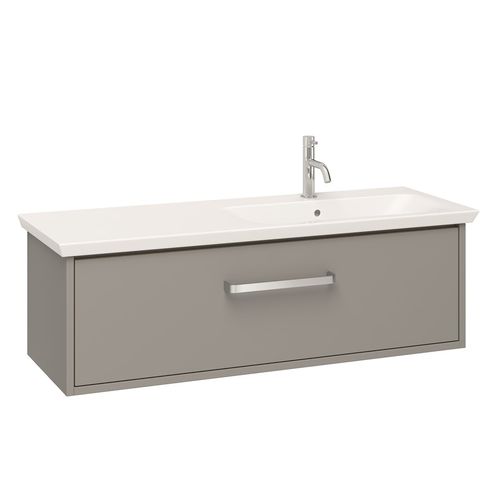 Crosswater Arena Vanity Unit With Ceramic Basin (1000mm, Grey Matt, RH).