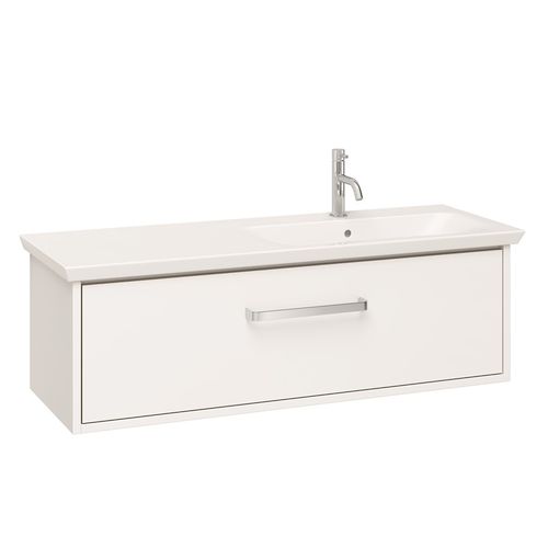 Crosswater Arena Vanity Unit With Ceramic Basin (1000mm, White Gloss, RH).