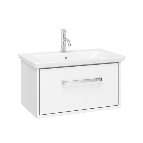 Crosswater Arena Vanity Unit With Ceramic Basin (600mm, White, 1TH).