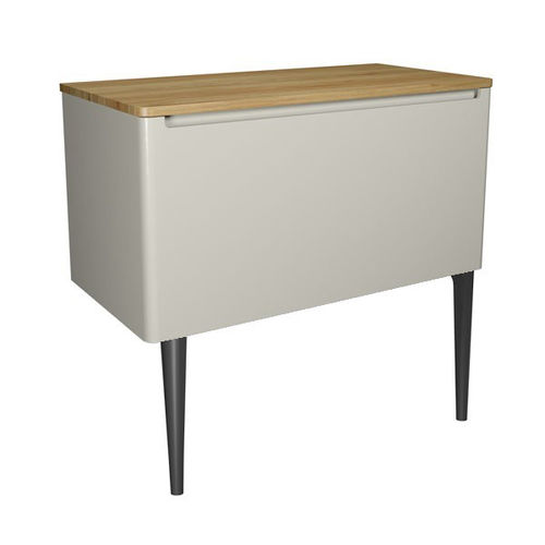 Crosswater Artist Vanity Unit With Onyx Black Legs (1000mm, Cashmere Matt).