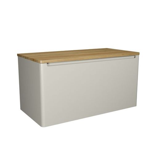 Crosswater Artist Vanity Unit With Oak Top (1000mm, Cashmere Matt).