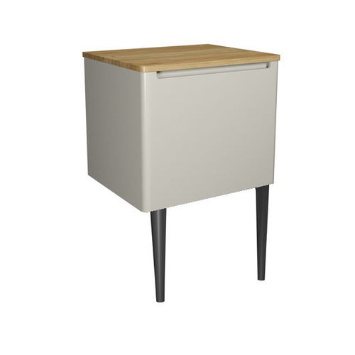 Crosswater Artist Vanity Unit With Onyx Black Legs (600mm, Cashmere Matt).