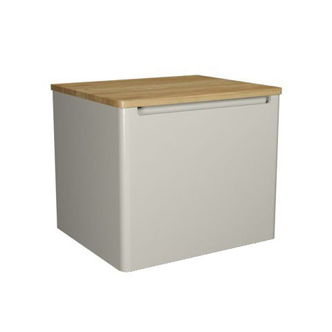 Crosswater Artist Vanity Unit With Oak Top (600mm, Cashmere Matt).