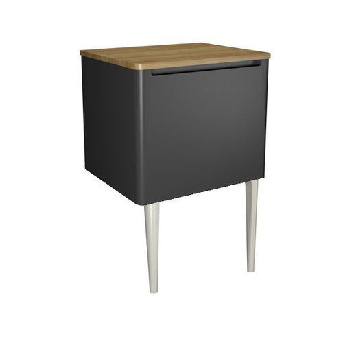 Crosswater Artist Vanity Unit With Cashmere Legs (600mm, Onyx Black).