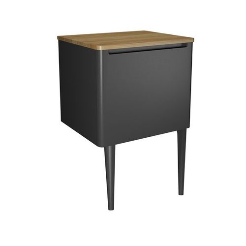 Crosswater Artist Vanity Unit With Onyx Black Legs (600mm, Onyx Black).