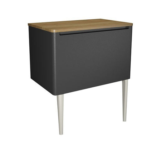 Crosswater Artist Vanity Unit With Cashmere Legs (800mm, Onyx Black).