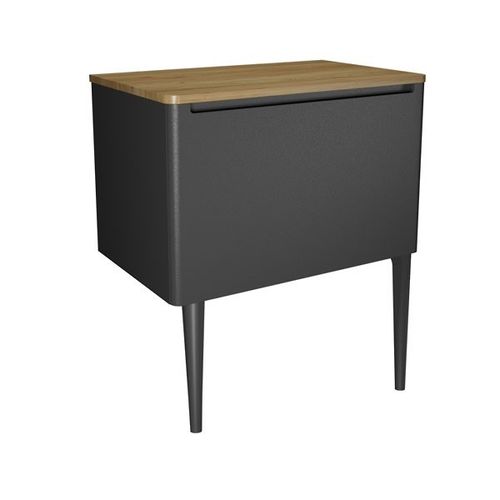 Crosswater Artist Vanity Unit With Onyx Black Legs (800mm, Onyx Black).