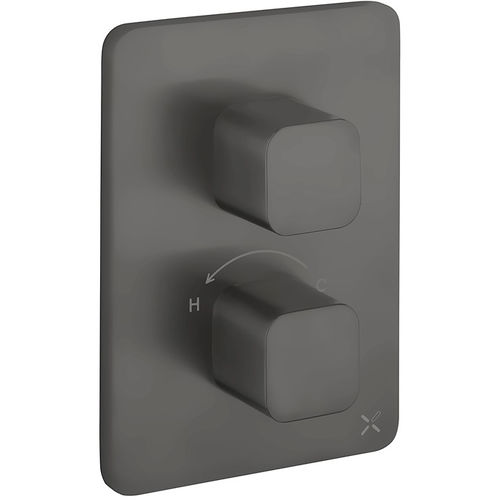 Crosswater Glide II Crossbox 2 Outlet Shower Valve (Slate).