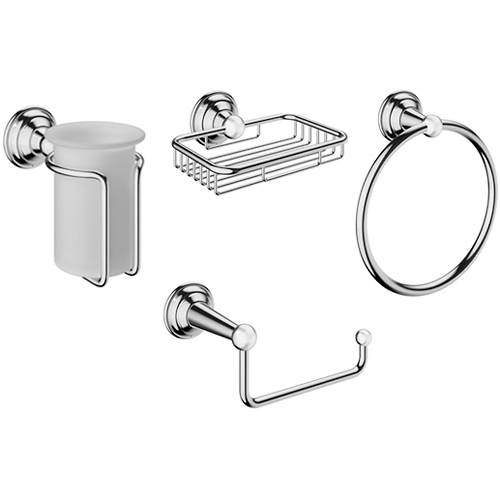 Crosswater Belgravia Bathroom Accessories Pack 7 (Chrome).