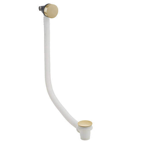 Crosswater MPRO Bath Filler Waste With Overflow (Brushed Brass).