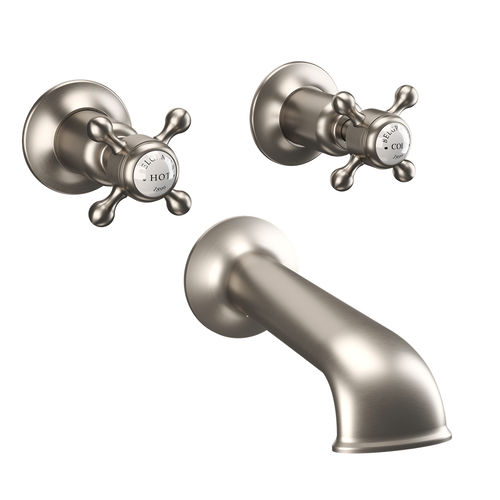 Crosswater Belgravia Wall Mounted Bath Filler Tap (Crosshead, Br Nickel).