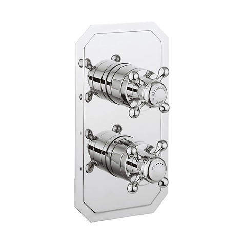 Crosswater Belgravia Crosshead 2 Outlet Shower Valve (Vertical, Chrome).